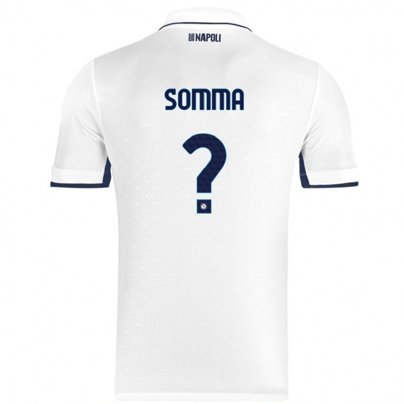 Danxen Barn Francesco Somma #0 Hvit Kongeblå Bortetrøye Drakt Trøye 2024/25 Skjorter T-Skjorte