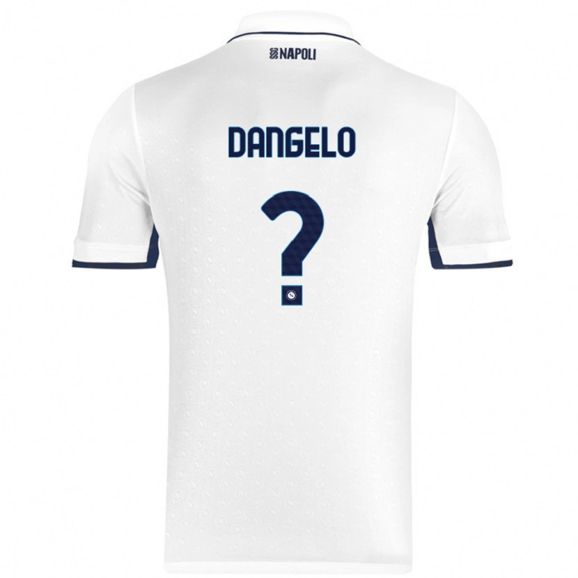 Danxen Barn Raffaele Dangelo #0 Hvit Kongeblå Bortetrøye Drakt Trøye 2024/25 Skjorter T-Skjorte