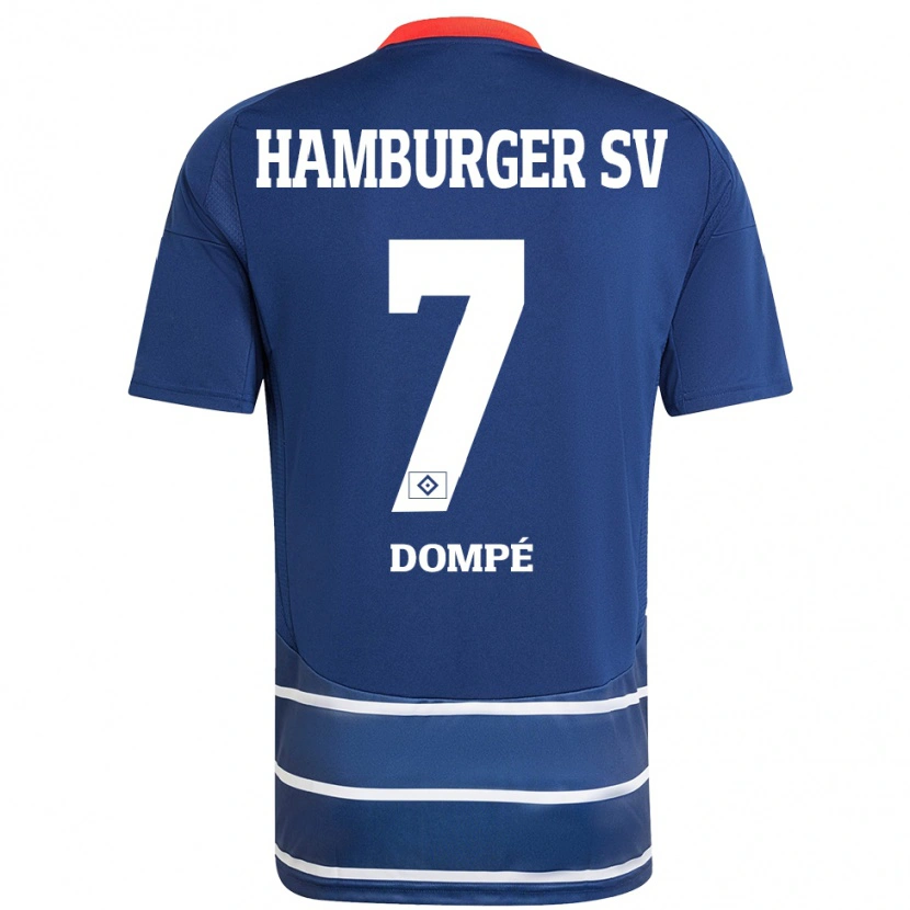 Danxen Barn Jean-Luc Dompé #7 Mørkeblått Bortetrøye Drakt Trøye 2024/25 Skjorter T-Skjorte