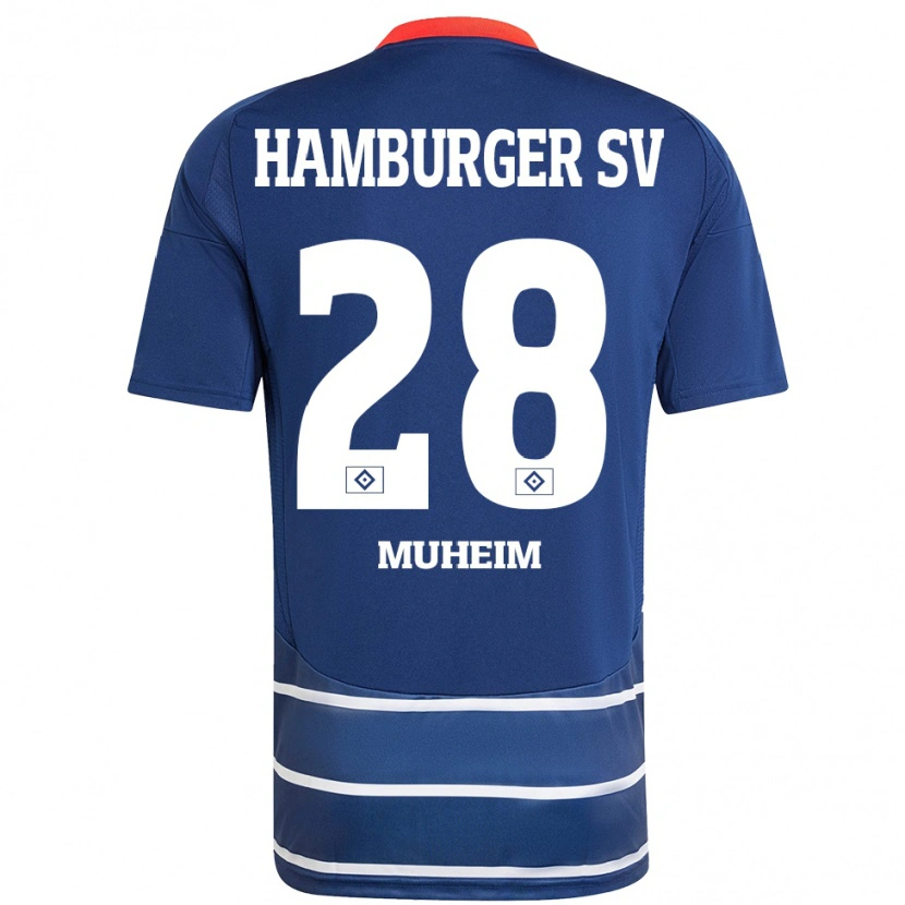 Danxen Barn Miro Muheim #28 Mørkeblått Bortetrøye Drakt Trøye 2024/25 Skjorter T-Skjorte