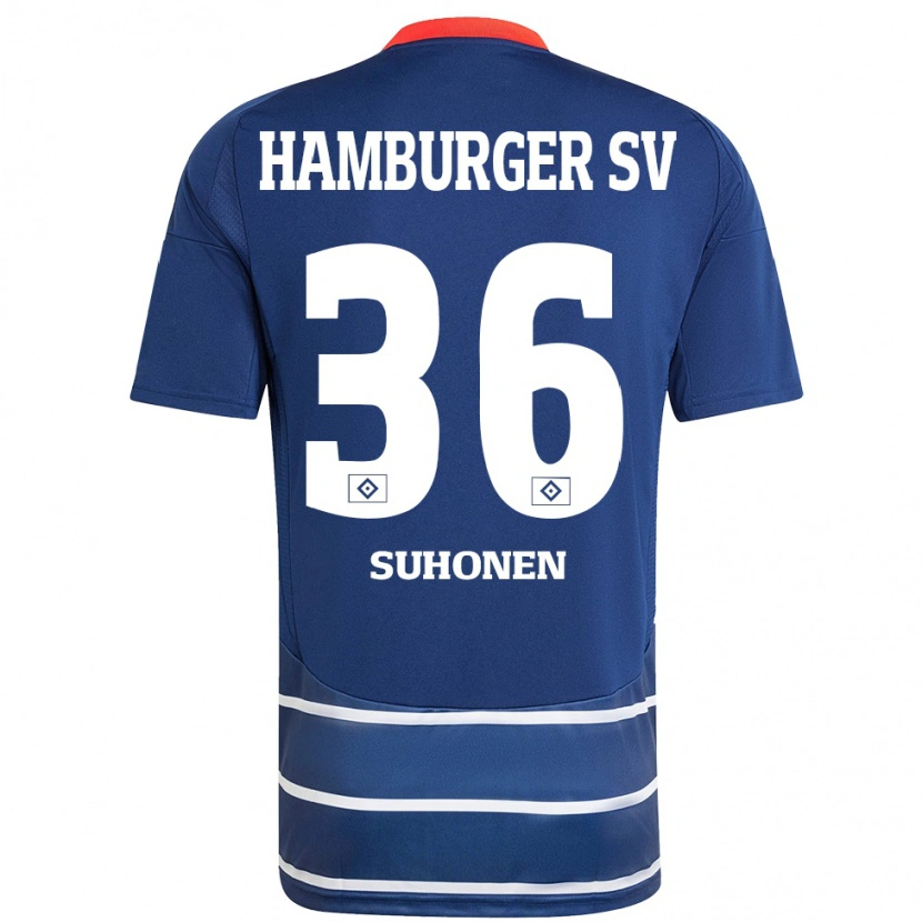 Danxen Barn Anssi Suhonen #36 Mørkeblått Bortetrøye Drakt Trøye 2024/25 Skjorter T-Skjorte