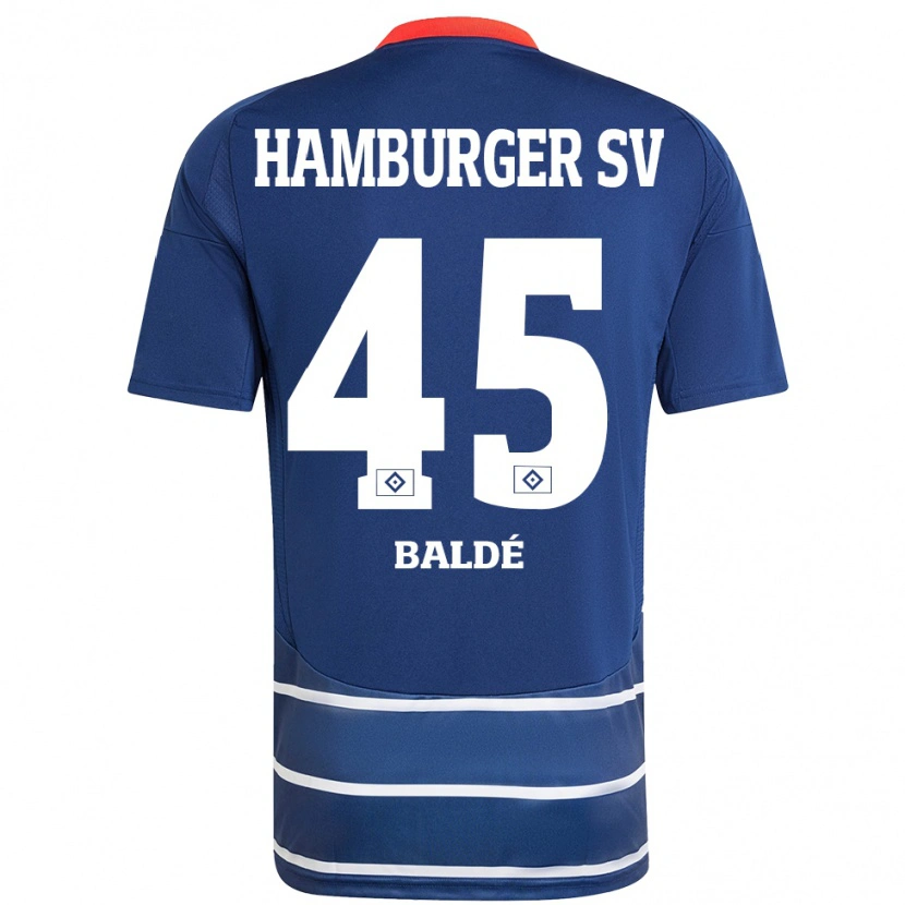 Danxen Barn Fabio Baldé #45 Mørkeblått Bortetrøye Drakt Trøye 2024/25 Skjorter T-Skjorte