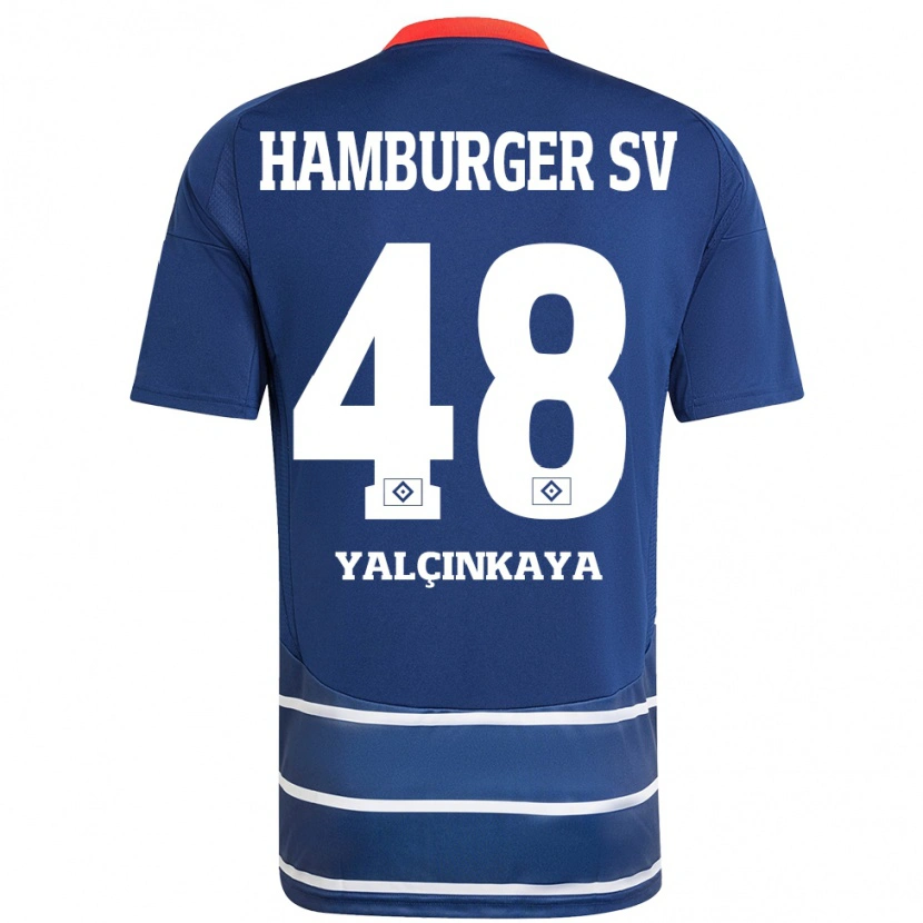 Danxen Barn Bilal Yalcinkaya #48 Mørkeblått Bortetrøye Drakt Trøye 2024/25 Skjorter T-Skjorte