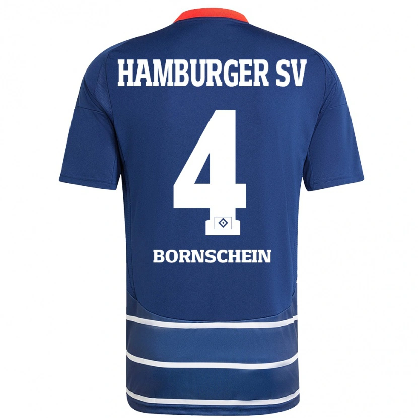 Danxen Barn Lukas Bornschein #4 Mørkeblått Bortetrøye Drakt Trøye 2024/25 Skjorter T-Skjorte