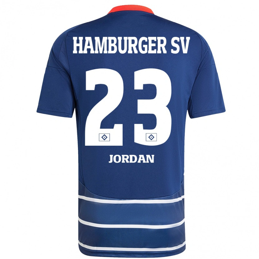 Danxen Barn Dominik Jordan #23 Mørkeblått Bortetrøye Drakt Trøye 2024/25 Skjorter T-Skjorte