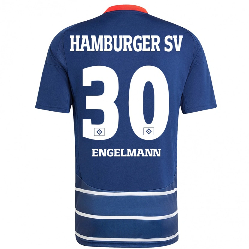 Danxen Barn Timon Engelmann #30 Mørkeblått Bortetrøye Drakt Trøye 2024/25 Skjorter T-Skjorte