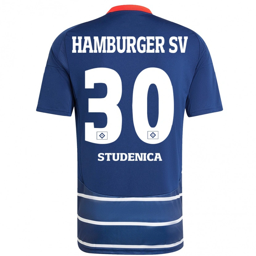 Danxen Barn Aron Studenica #30 Mørkeblått Bortetrøye Drakt Trøye 2024/25 Skjorter T-Skjorte