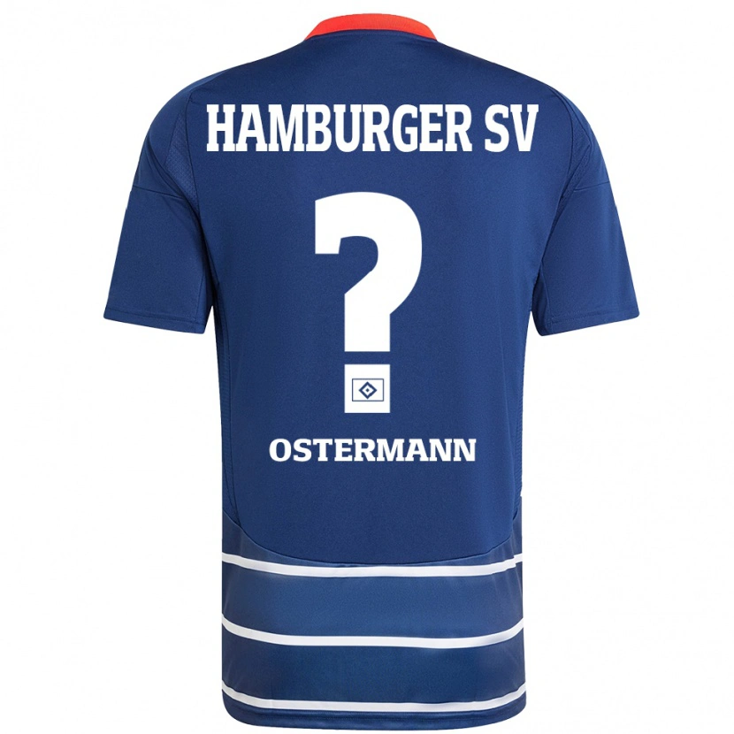Danxen Barn Sören Ostermann #0 Mørkeblått Bortetrøye Drakt Trøye 2024/25 Skjorter T-Skjorte