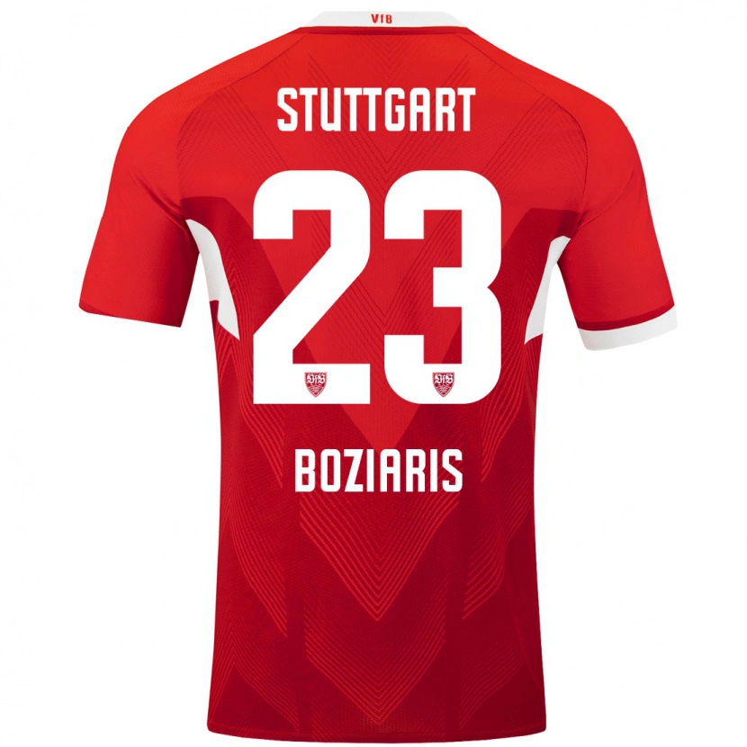 Danxen Barn Giannis Boziaris #23 Rød Hvit Bortetrøye Drakt Trøye 2024/25 Skjorter T-Skjorte