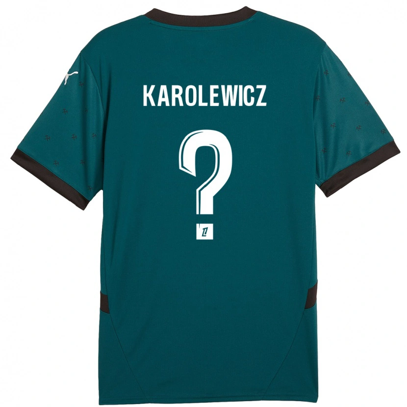 Danxen Barn Roman Karolewicz #0 Mørkegrønn Bortetrøye Drakt Trøye 2024/25 Skjorter T-Skjorte