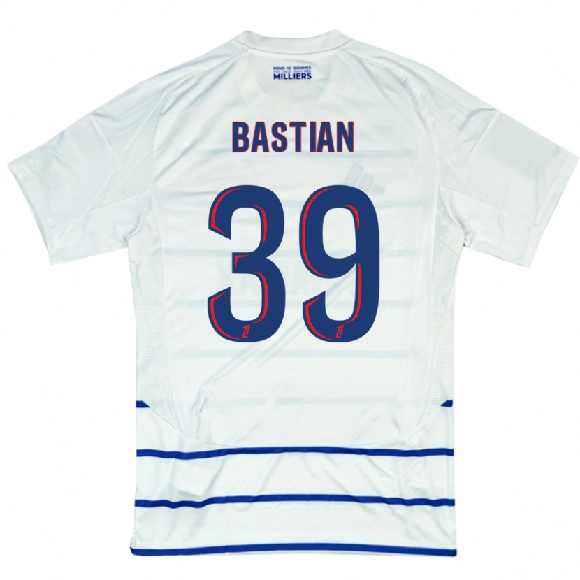 Danxen Barn Maxime Bastian #39 Hvit Blå Bortetrøye Drakt Trøye 2024/25 Skjorter T-Skjorte