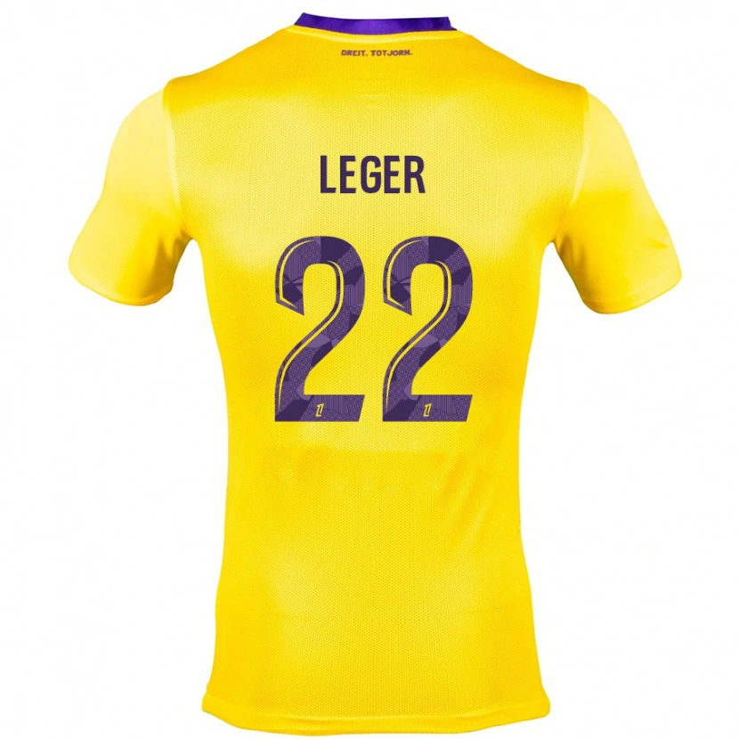 Danxen Barn Christelle Léger #22 Gul Lilla Bortetrøye Drakt Trøye 2024/25 Skjorter T-Skjorte