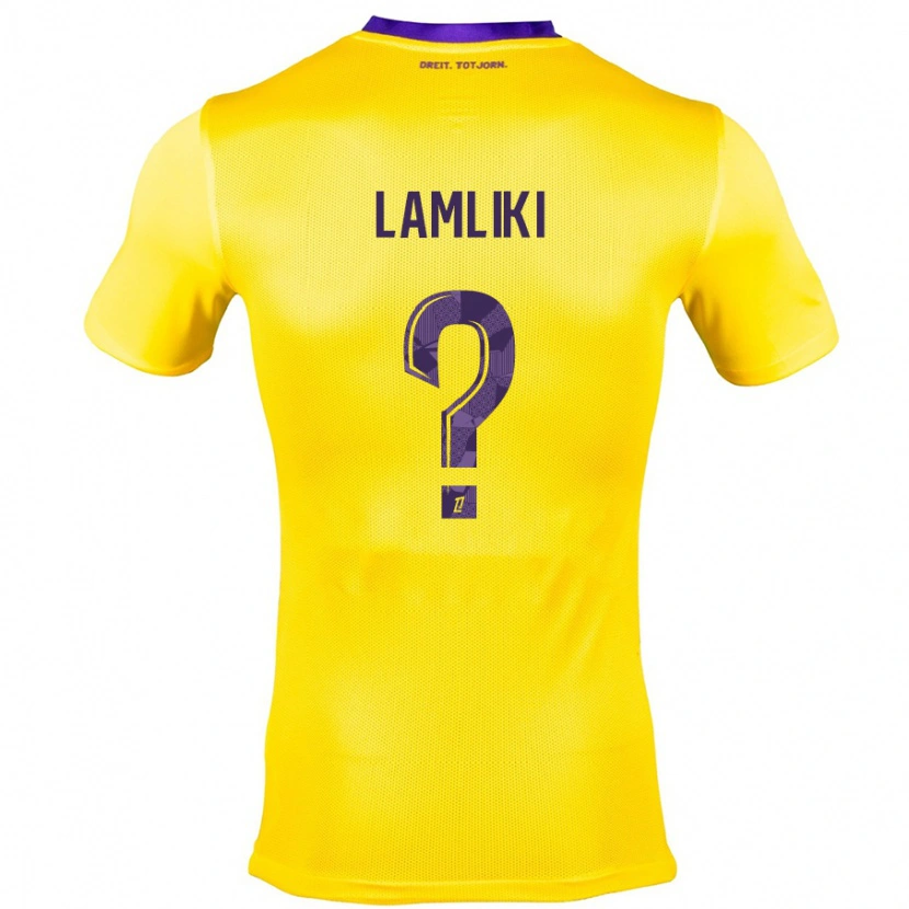 Danxen Barn Nassim Lamliki #0 Gul Lilla Bortetrøye Drakt Trøye 2024/25 Skjorter T-Skjorte