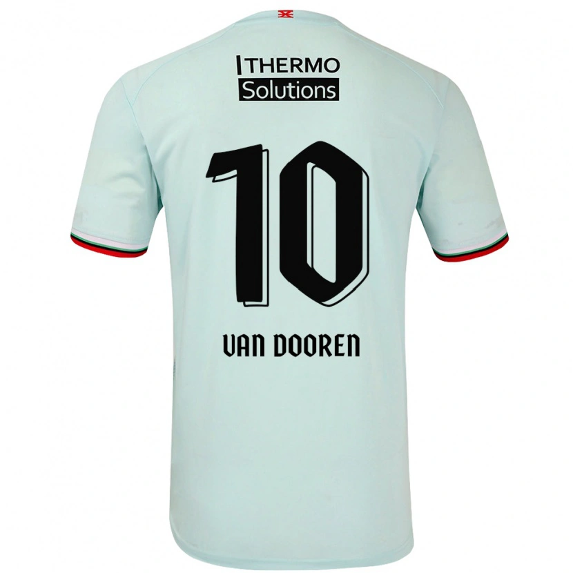 Danxen Barn Kayleigh Van Dooren #10 Lysegrønn Bortetrøye Drakt Trøye 2024/25 Skjorter T-Skjorte