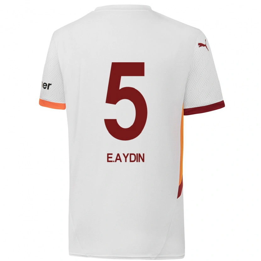 Danxen Barn Eyüp Aydın #5 Hvit Gul Rød Bortetrøye Drakt Trøye 2024/25 Skjorter T-Skjorte