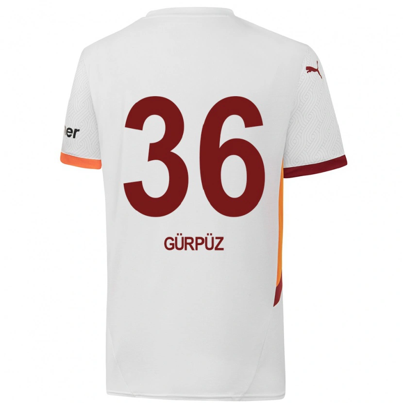 Danxen Barn Gökdeniz Gürpüz #36 Hvit Gul Rød Bortetrøye Drakt Trøye 2024/25 Skjorter T-Skjorte