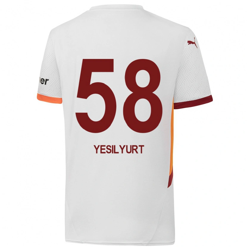 Danxen Barn Ali Yeşilyurt #58 Hvit Gul Rød Bortetrøye Drakt Trøye 2024/25 Skjorter T-Skjorte