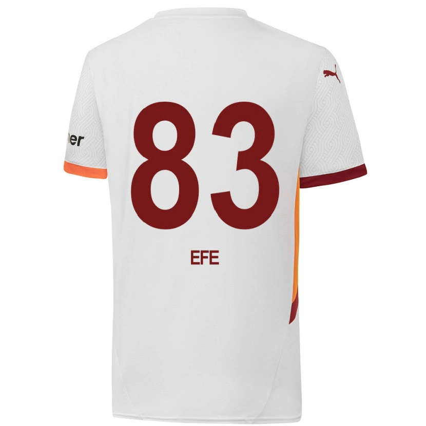 Danxen Barn Efe Akman #83 Hvit Gul Rød Bortetrøye Drakt Trøye 2024/25 Skjorter T-Skjorte