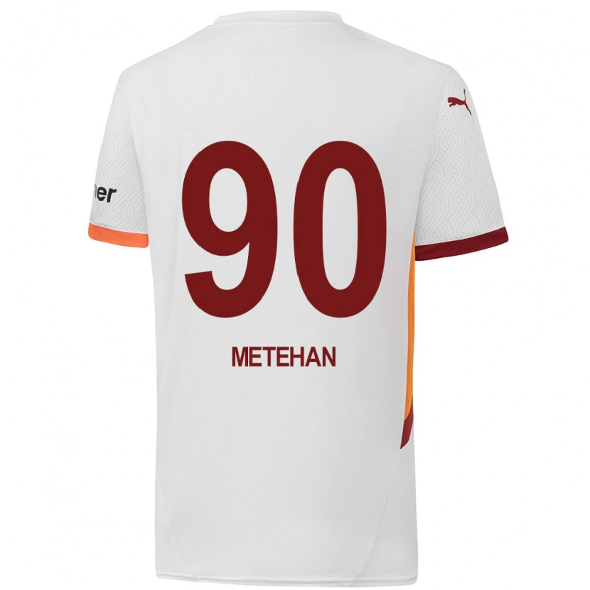 Danxen Barn Metehan Baltacı #90 Hvit Gul Rød Bortetrøye Drakt Trøye 2024/25 Skjorter T-Skjorte