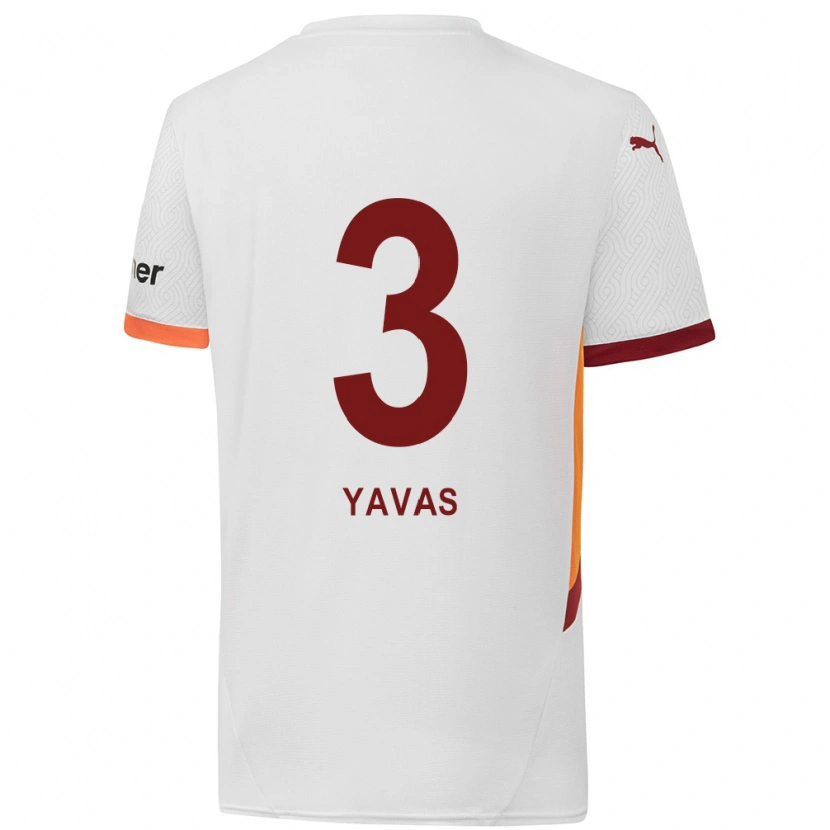 Danxen Barn Arda Yavaş #3 Hvit Gul Rød Bortetrøye Drakt Trøye 2024/25 Skjorter T-Skjorte