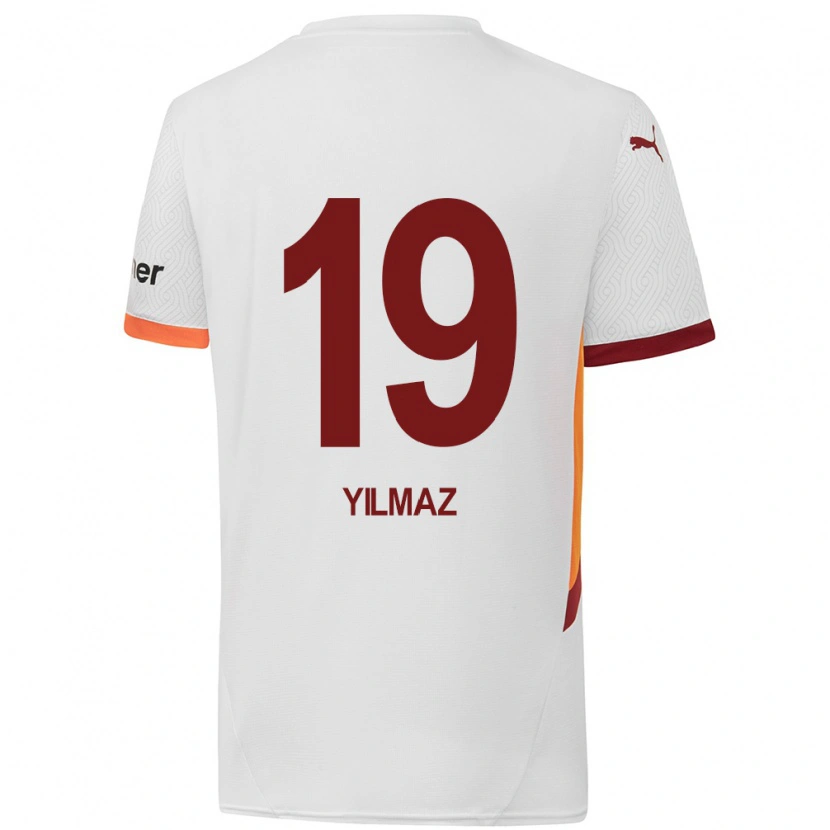 Danxen Barn Zehra Yılmaz #19 Hvit Gul Rød Bortetrøye Drakt Trøye 2024/25 Skjorter T-Skjorte