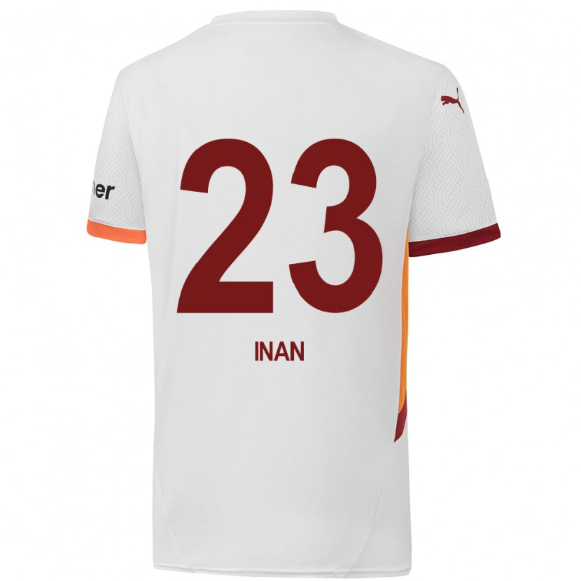 Danxen Barn Müge İnan #23 Hvit Gul Rød Bortetrøye Drakt Trøye 2024/25 Skjorter T-Skjorte