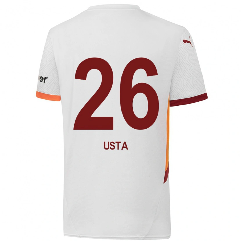 Danxen Barn Alanur Usta #26 Hvit Gul Rød Bortetrøye Drakt Trøye 2024/25 Skjorter T-Skjorte