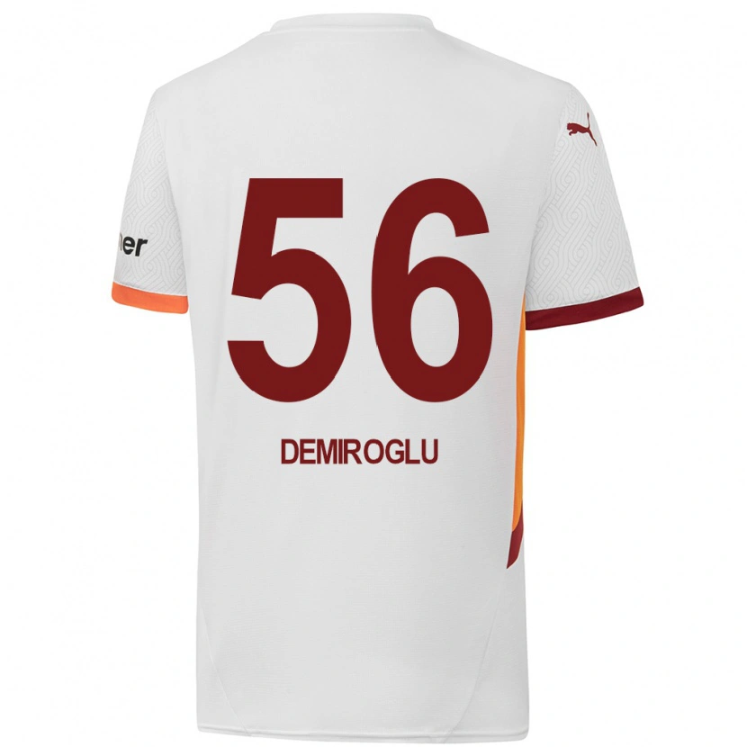 Danxen Barn Baran Demiroğlu #56 Hvit Gul Rød Bortetrøye Drakt Trøye 2024/25 Skjorter T-Skjorte