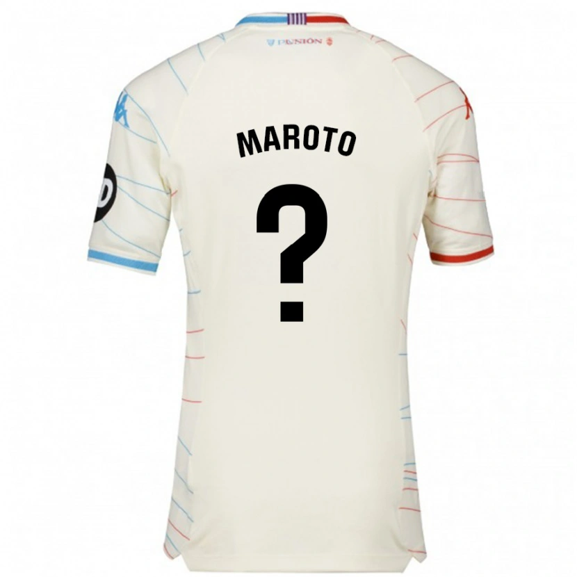 Danxen Barn Mario Maroto #0 Hvit Rød Blå Bortetrøye Drakt Trøye 2024/25 Skjorter T-Skjorte