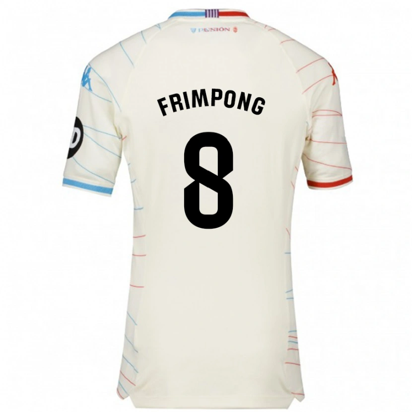 Danxen Barn Eugene Frimpong #8 Hvit Rød Blå Bortetrøye Drakt Trøye 2024/25 Skjorter T-Skjorte