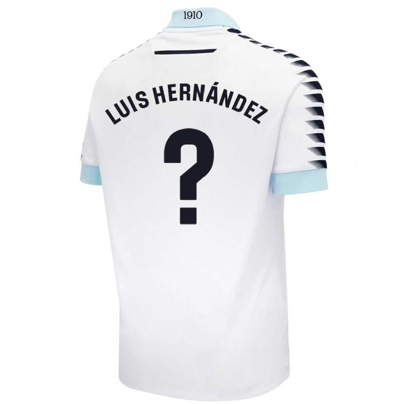 Danxen Barn Luis Hernández #0 Hvit Blå Bortetrøye Drakt Trøye 2024/25 Skjorter T-Skjorte