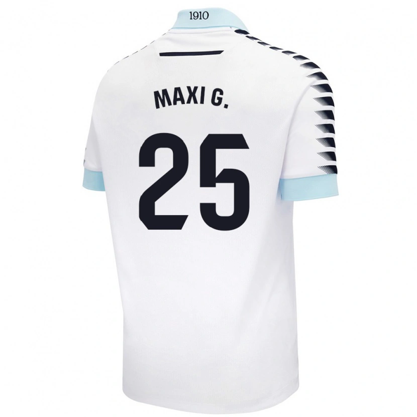 Danxen Barn Maxi Gómez #25 Hvit Blå Bortetrøye Drakt Trøye 2024/25 Skjorter T-Skjorte