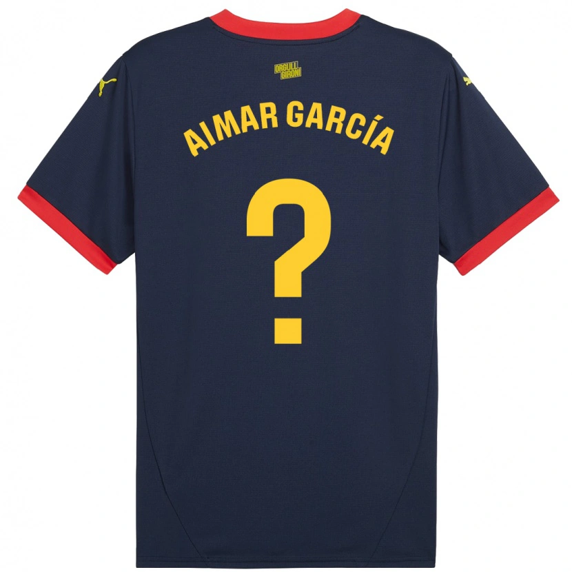 Danxen Barn Aimar García #0 Marine Rød Bortetrøye Drakt Trøye 2024/25 Skjorter T-Skjorte