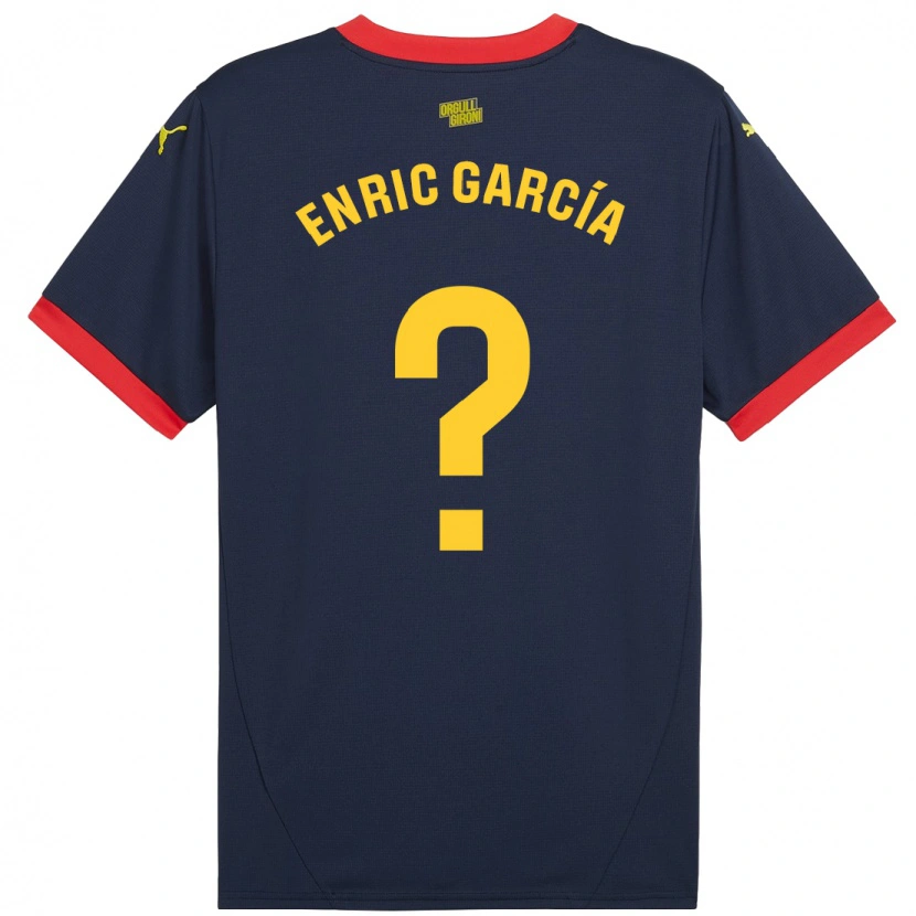 Danxen Barn Enric García #0 Marine Rød Bortetrøye Drakt Trøye 2024/25 Skjorter T-Skjorte