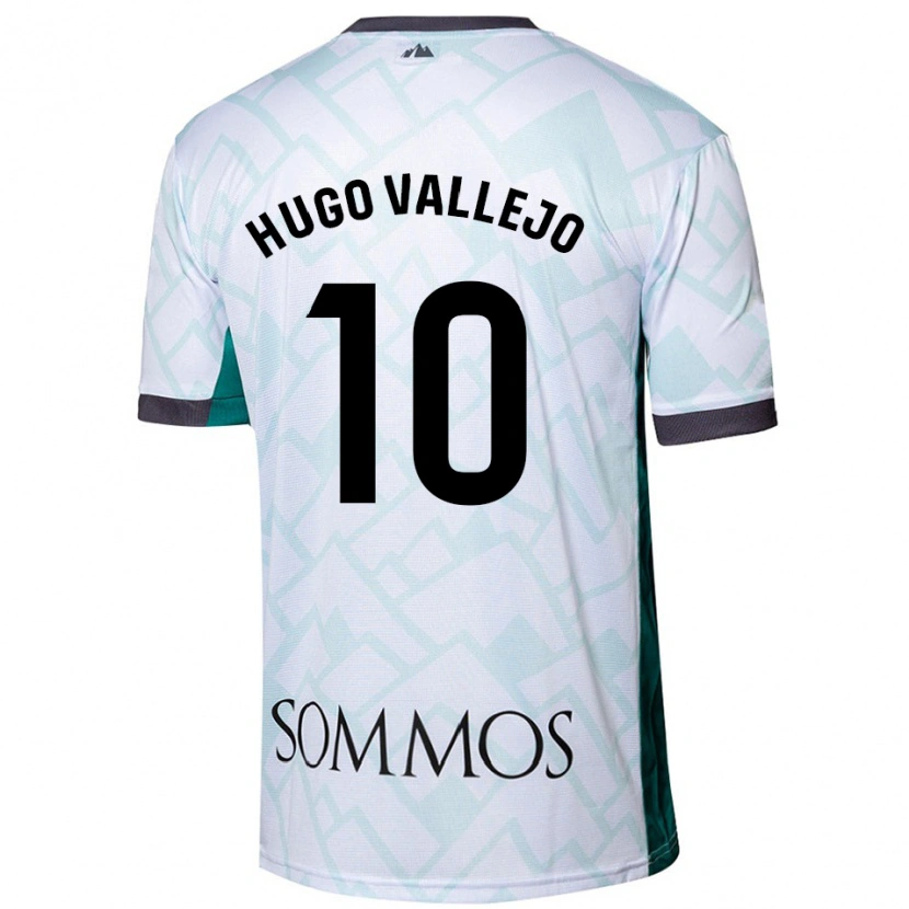 Danxen Barn Hugo Vallejo #10 Hvit Grønn Bortetrøye Drakt Trøye 2024/25 Skjorter T-Skjorte