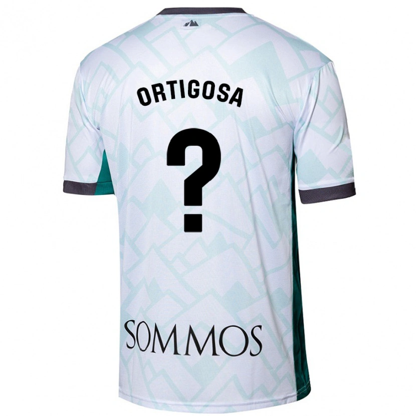 Danxen Barn Aritz Ortigosa #0 Hvit Grønn Bortetrøye Drakt Trøye 2024/25 Skjorter T-Skjorte