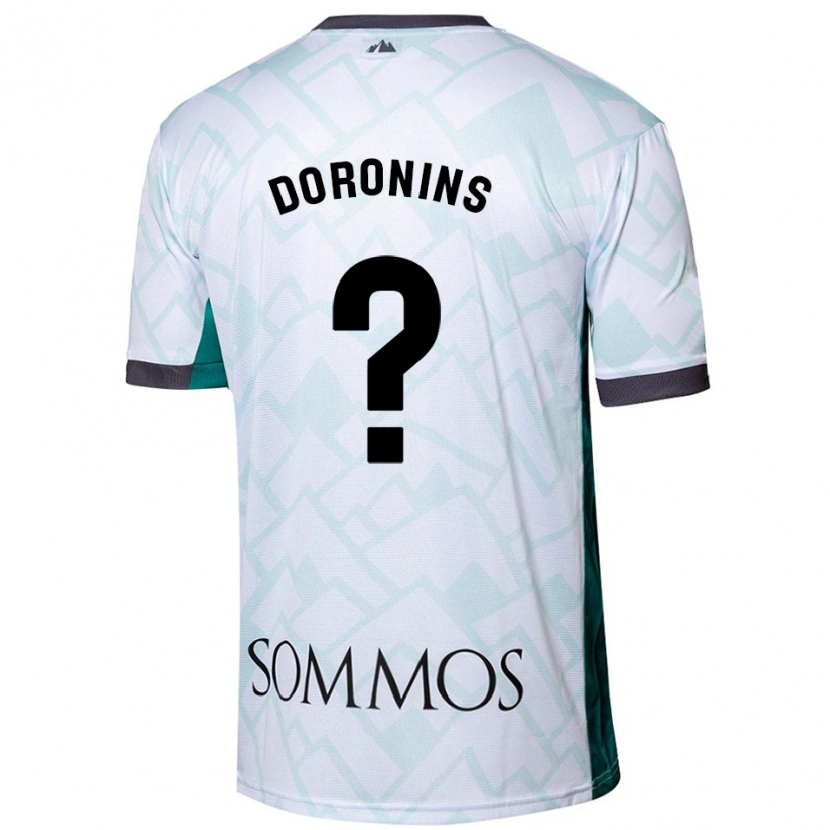 Danxen Barn Nikita Doronins #0 Hvit Grønn Bortetrøye Drakt Trøye 2024/25 Skjorter T-Skjorte