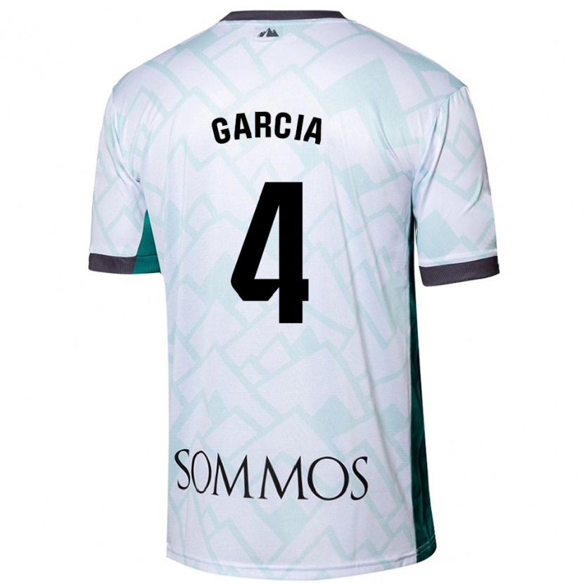 Danxen Barn Nacho García #4 Hvit Grønn Bortetrøye Drakt Trøye 2024/25 Skjorter T-Skjorte