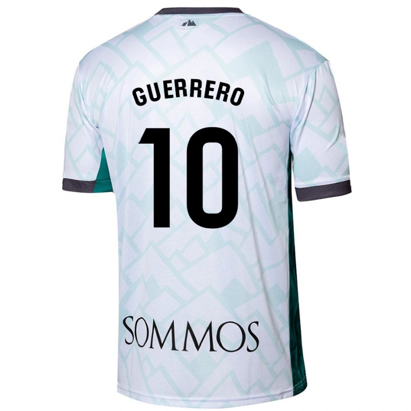 Danxen Barn Fernando Guerrero #10 Hvit Grønn Bortetrøye Drakt Trøye 2024/25 Skjorter T-Skjorte