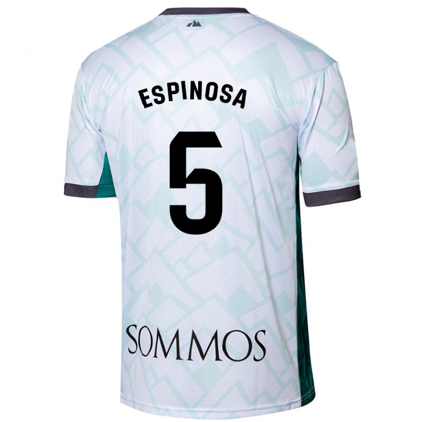 Danxen Barn Diego Espinosa #5 Hvit Grønn Bortetrøye Drakt Trøye 2024/25 Skjorter T-Skjorte