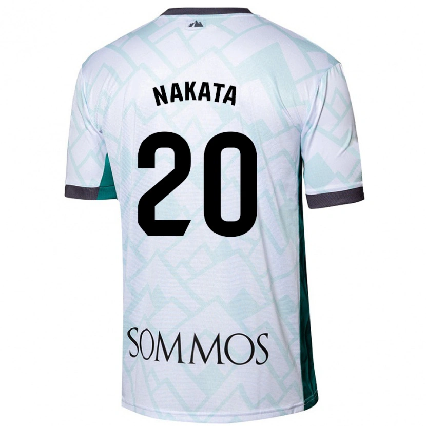 Danxen Barn Yuki Nakata #20 Hvit Grønn Bortetrøye Drakt Trøye 2024/25 Skjorter T-Skjorte