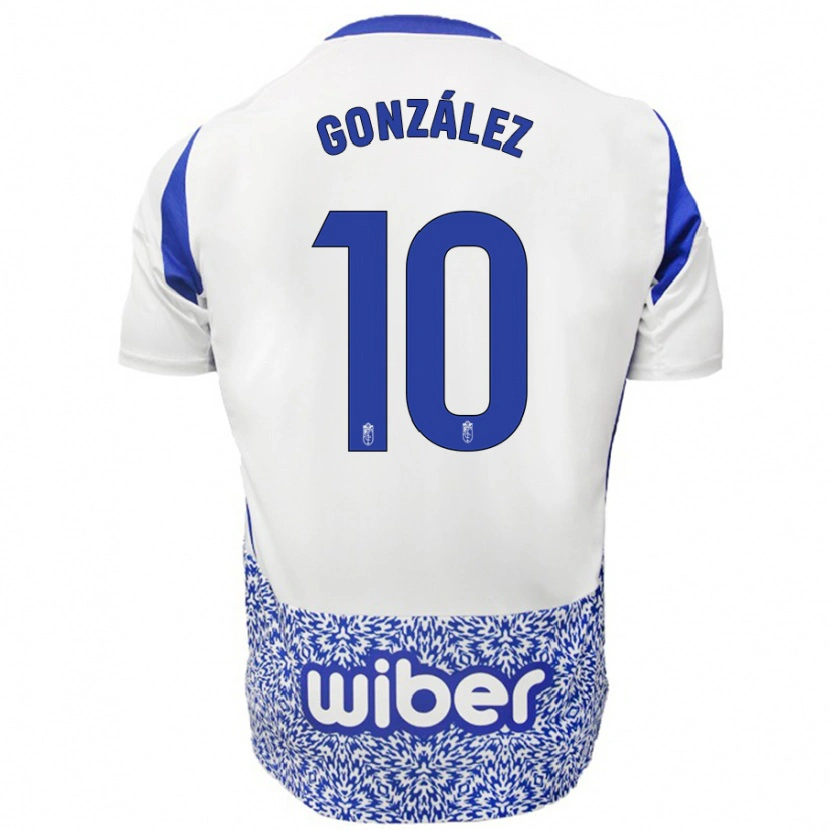 Danxen Barn Mario González #10 Hvit Blå Bortetrøye Drakt Trøye 2024/25 Skjorter T-Skjorte