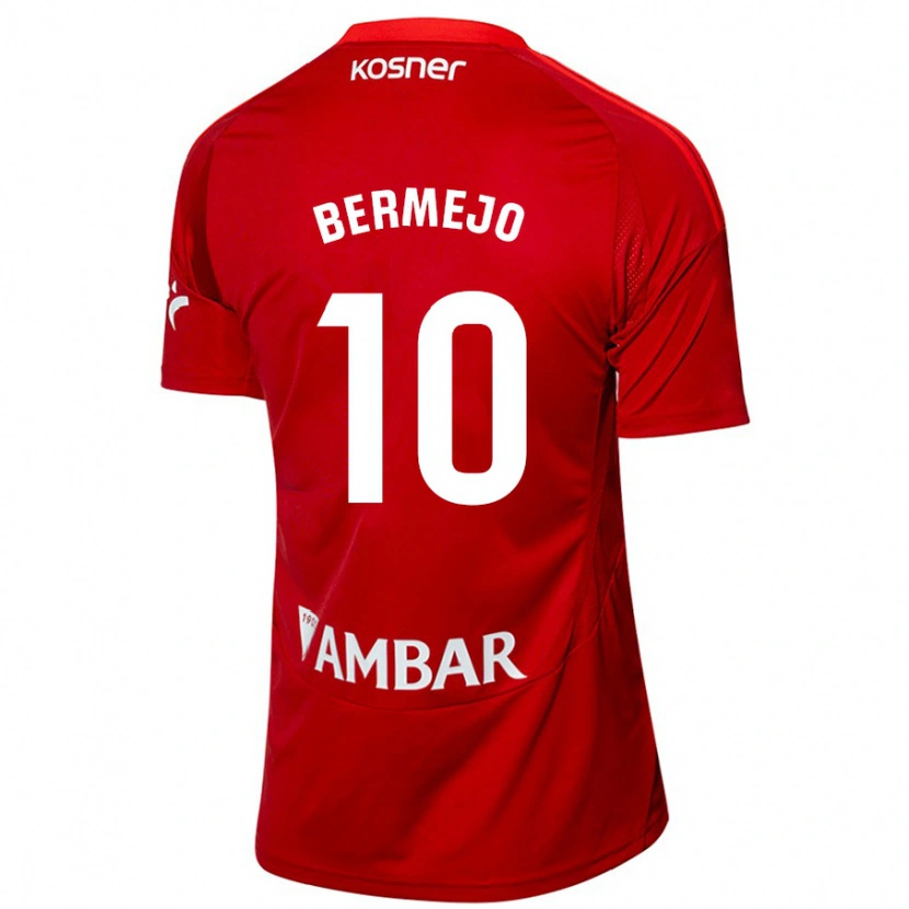 Danxen Barn Sergio Bermejo #10 Hvit Blå Bortetrøye Drakt Trøye 2024/25 Skjorter T-Skjorte