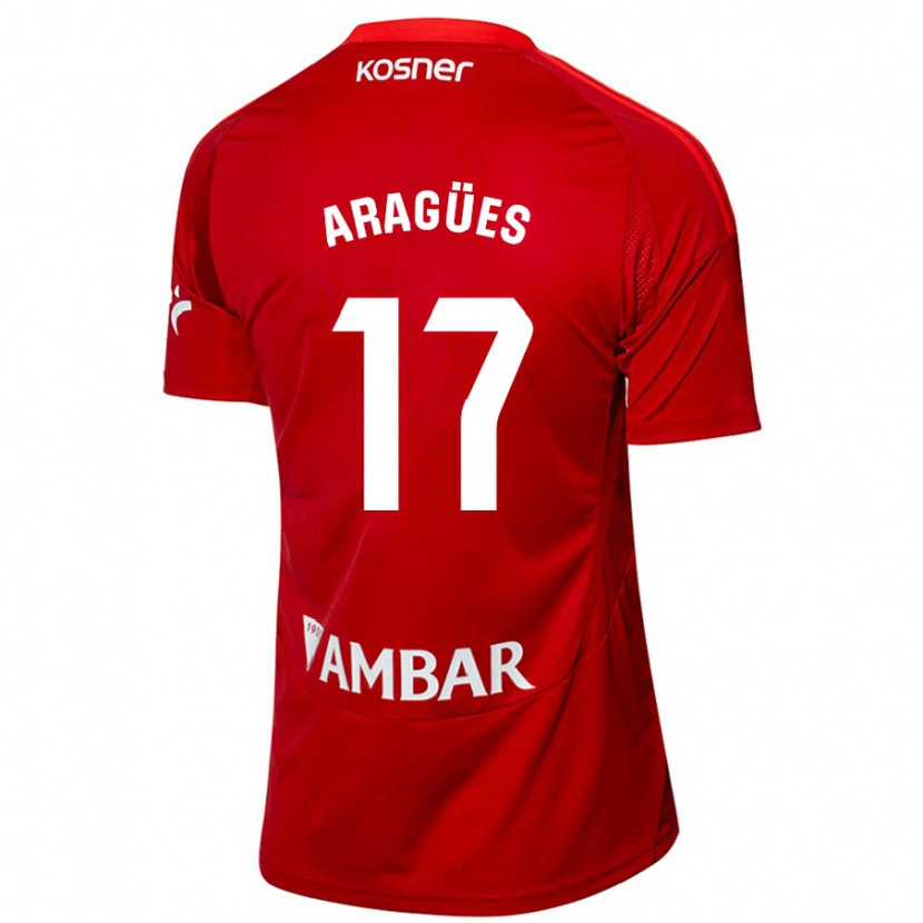 Danxen Barn Chema Aragües #17 Hvit Blå Bortetrøye Drakt Trøye 2024/25 Skjorter T-Skjorte