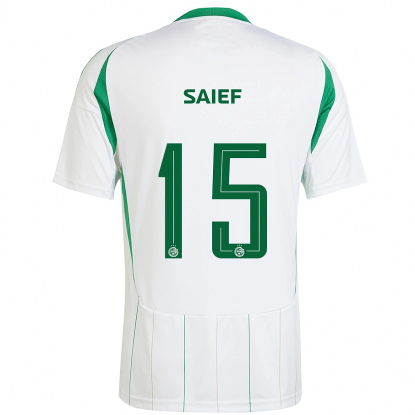Danxen Barn Kenny Saief #15 Hvit Grønn Bortetrøye Drakt Trøye 2024/25 Skjorter T-Skjorte