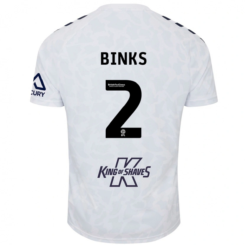 Danxen Barn Luis Binks #2 Hvit Bortetrøye Drakt Trøye 2024/25 Skjorter T-Skjorte