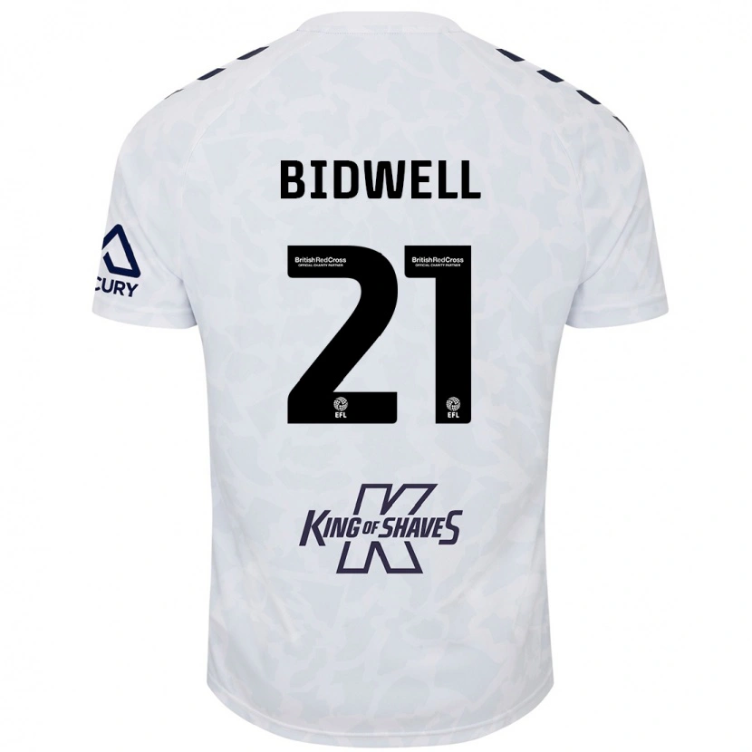 Danxen Barn Jake Bidwell #21 Hvit Bortetrøye Drakt Trøye 2024/25 Skjorter T-Skjorte