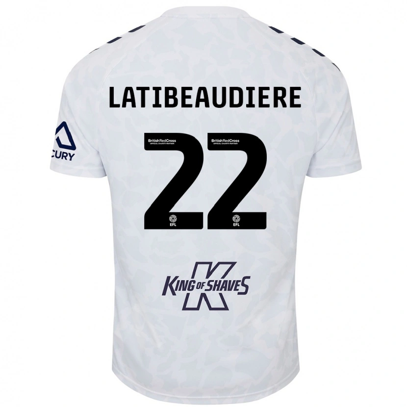 Danxen Barn Joel Latibeaudiere #22 Hvit Bortetrøye Drakt Trøye 2024/25 Skjorter T-Skjorte