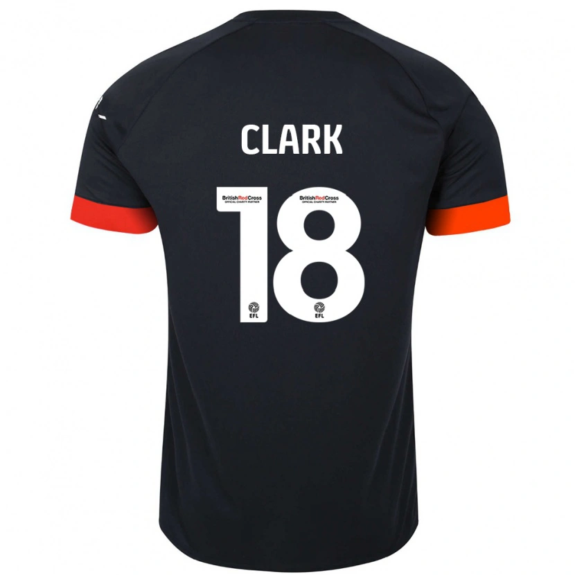 Danxen Barn Jordan Clark #18 Svart Oransje Bortetrøye Drakt Trøye 2024/25 Skjorter T-Skjorte