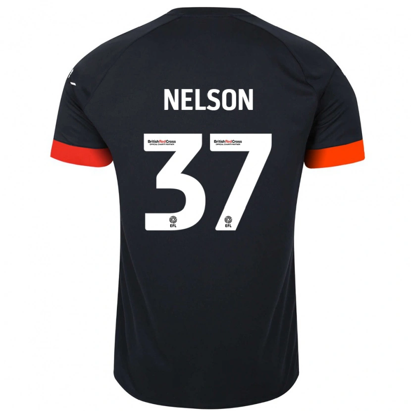 Danxen Barn Zack Nelson #37 Svart Oransje Bortetrøye Drakt Trøye 2024/25 Skjorter T-Skjorte